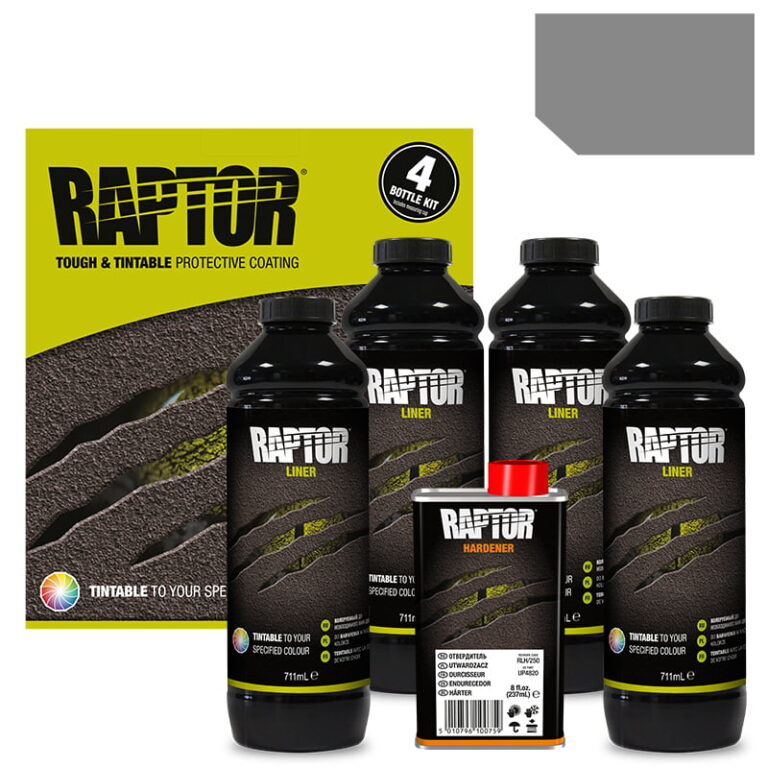Kit Vopsea Raptor gata colorat UPOL Kit 4 lit nuanta gri